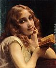 A Little Girl Reading by Etienne Adolphe Piot